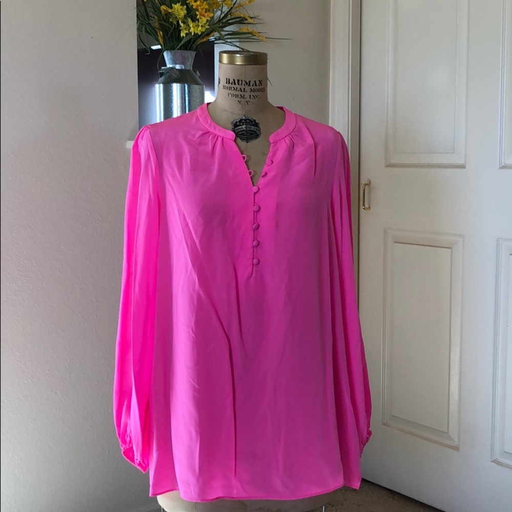 Lilly Pulitzer Pink Silk Top